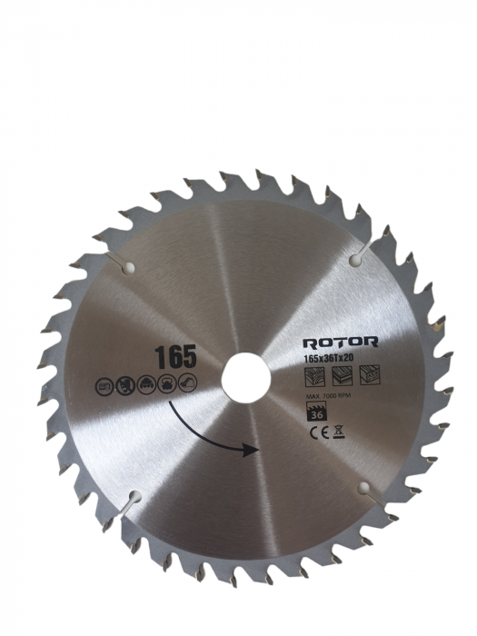 Disc de taiat lemn rotor 165x20 36t