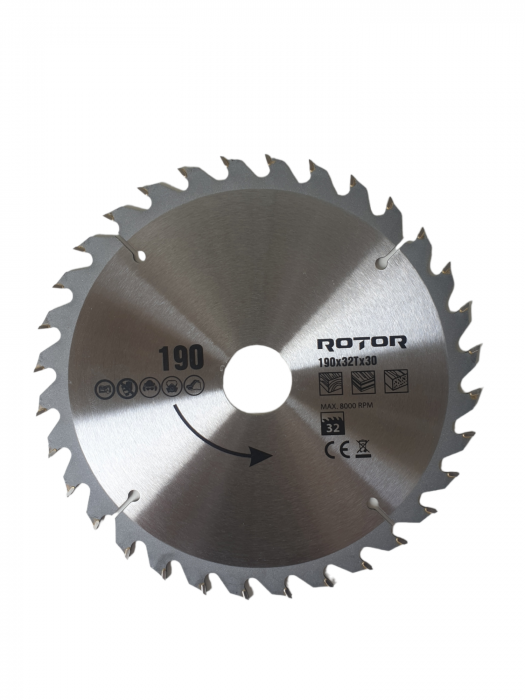 Disc de taiat lemn Rotor 190x30 32T