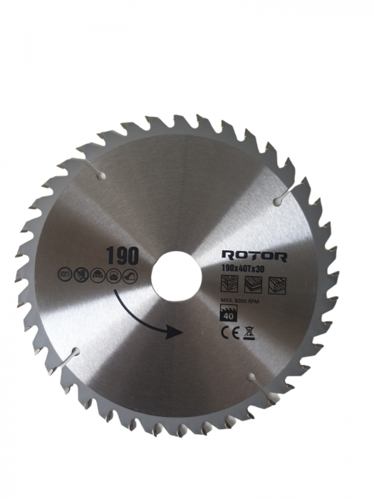 Disc de taiat lemn Rotor 190x30 40T