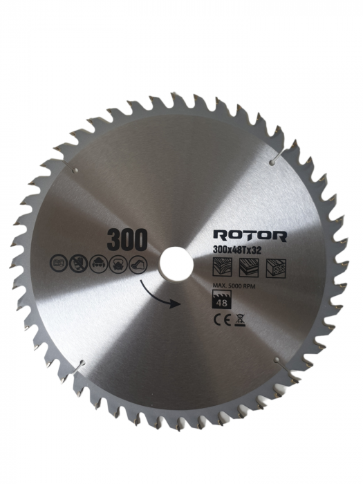 Disc de taiat lemn Rotor 300x32 48T