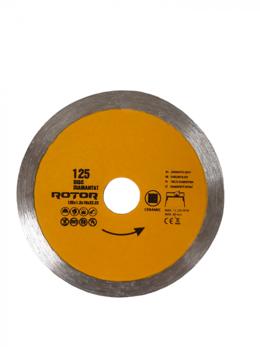 Disc diamantat continuu rotor 125x1.2x10x22.23