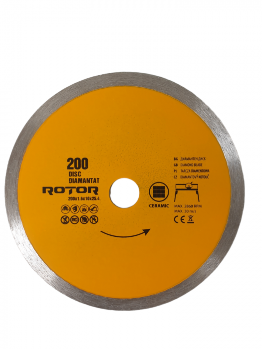 Disc diamantat continuu rotor 200x1.6x25.4