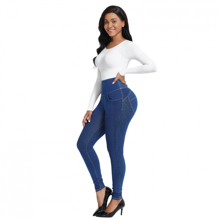 Body modelator tanga cu maneci lungi Erica (Alb) [5]