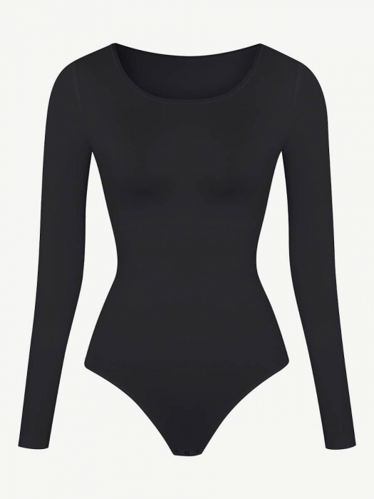 Body modelator tanga cu maneci lungi Erica (Negru) [3]