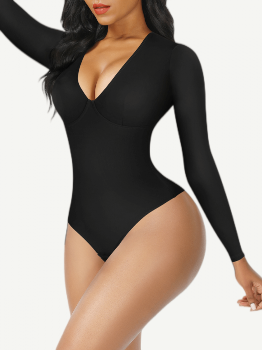 Body modelator tanga cu maneci lungi Flavia [3]