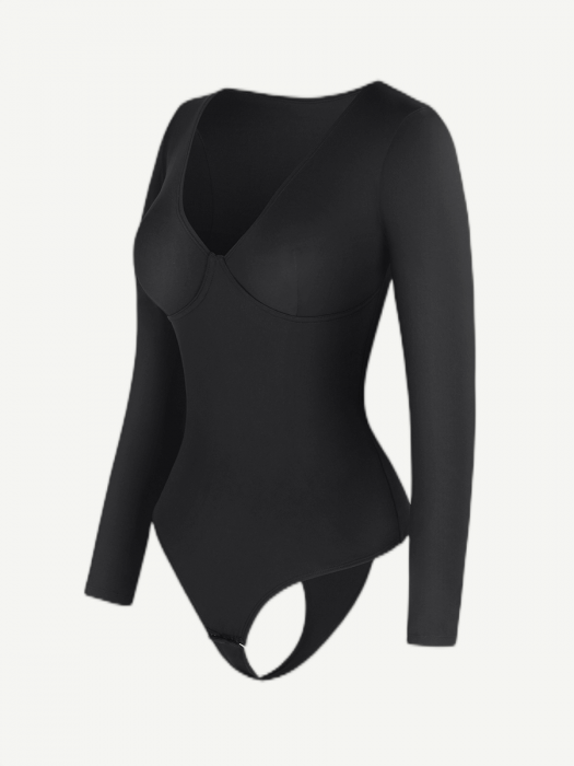 Body modelator tanga cu maneci lungi Flavia [4]