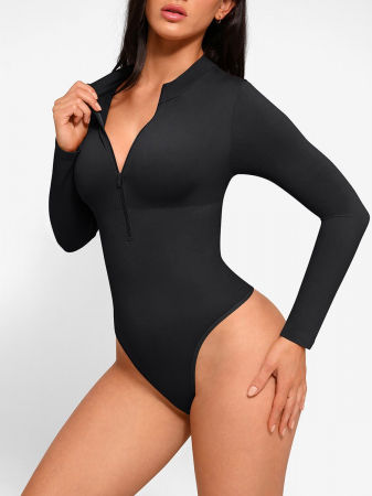 Body modelator - Body modelator cu fermoar Kiara (Negru)