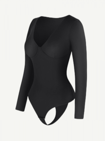 Body modelator tanga cu maneci lungi Flavia [3]