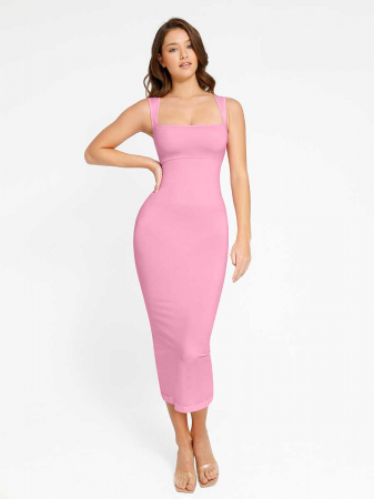 Haine modelatoare - Rochie modelatoare roz Monica
