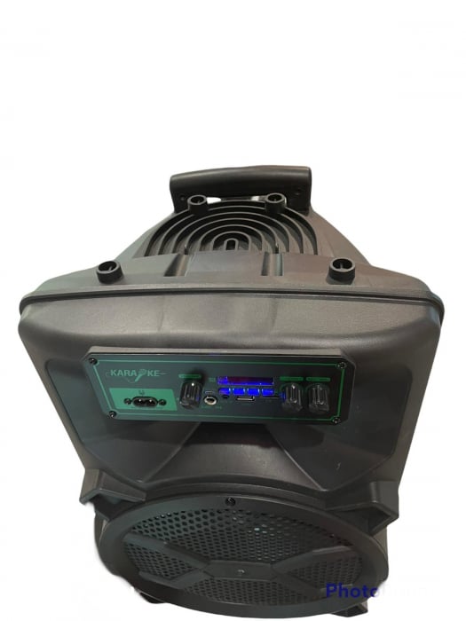 Boxa portabila 12 inch tip troller cu lumini colorate si microfon Karaoke, model ZQS 12101 [2]