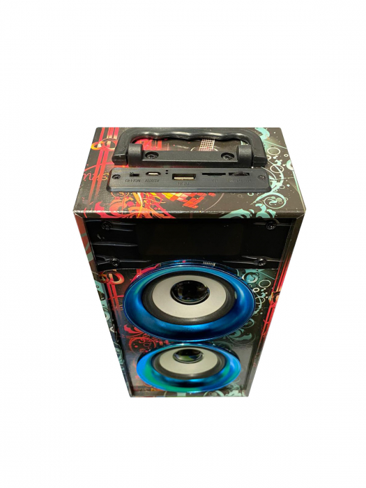 Boxa Bluetooth Portabila Multicolor cu maner [3]