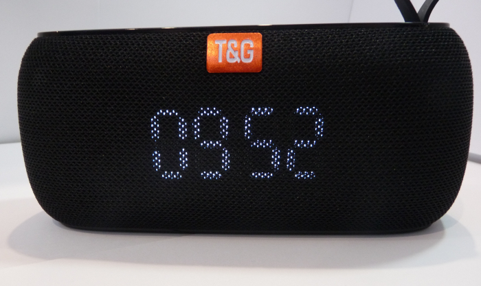 Boxă Portabilă Bluetooth cu Ceas, Termometru si Radio FM, Negru [2]