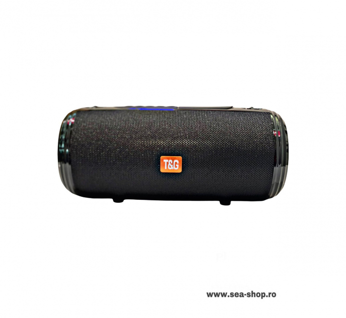 Boxa Portabila Bluetooth T&G 537 cu LED si curea, culoare negru [2]