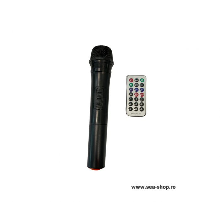 Boxa audio Bluetooth, tip troller, cu microfon si telecomanda [3]
