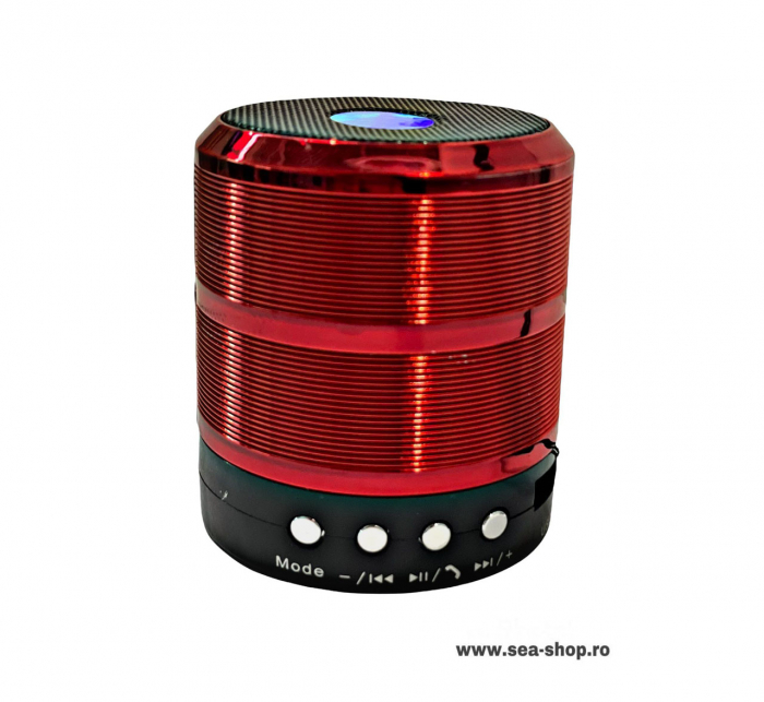 Mini boxa portabila cu Bluetooth si HandsFree, rosu [2]