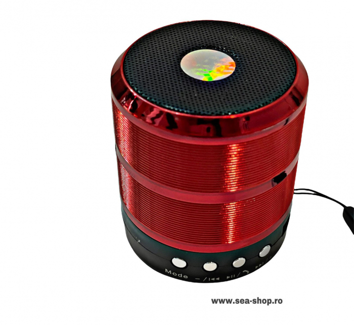 Mini boxa portabila cu Bluetooth si HandsFree, rosu [3]