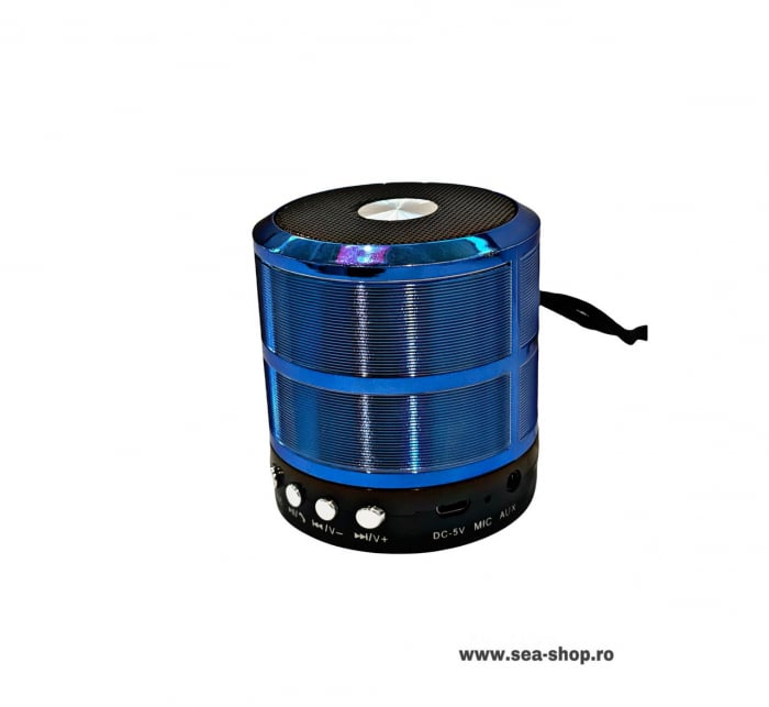 Mini boxa portabila cu Bluetooth si HandsFree, albastru [3]