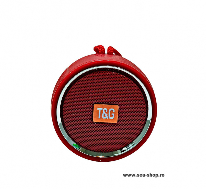 Mini Boxa Portabila Wireless cu Bluetooth, model TG 536, culoare rosu [2]