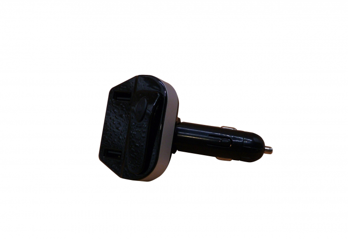 Modulator auto bluetooth, cu casca si 2 port USB, FM/MP3, handsfree [4]