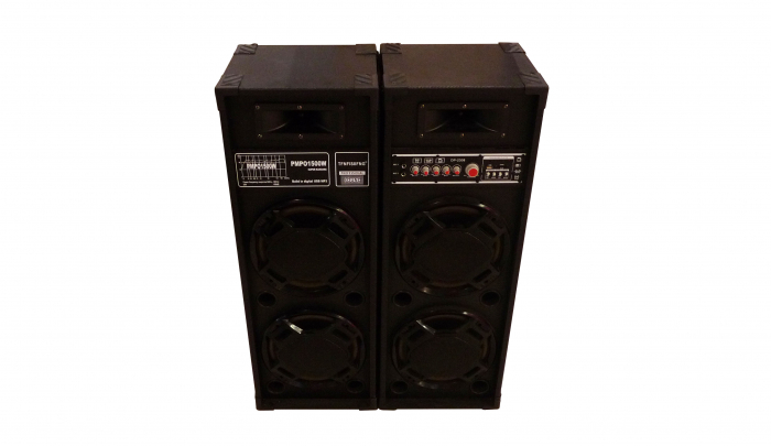 Sistem Boxe Karaoke, 2 difuzoare, statie amplificare, bluetooth, USB [4]