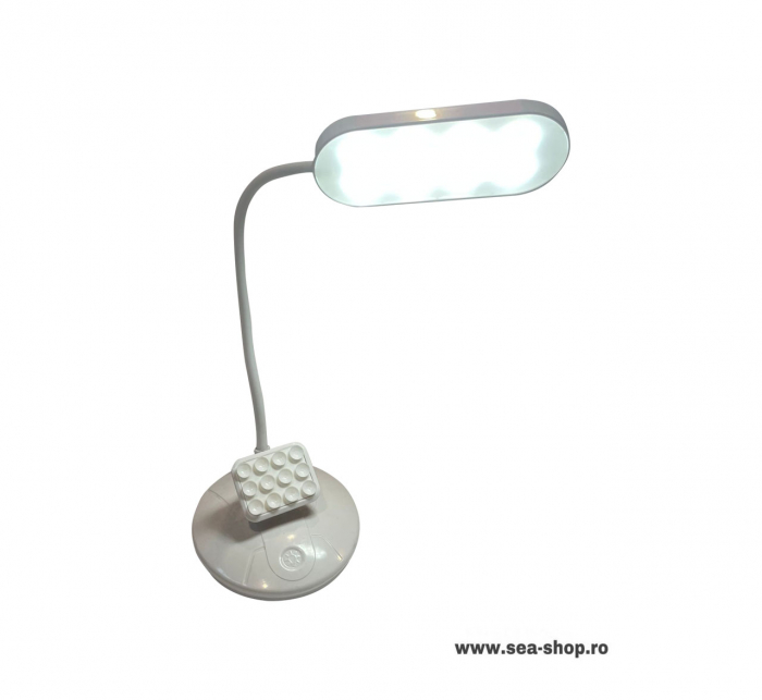 Veioza cu lumina LED si Touch, suport telefon, flexibila, lumina calda si rece, USB [2]