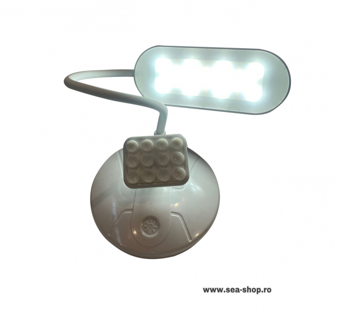 Veioza cu lumina LED si Touch, suport telefon, flexibila, lumina calda si rece, USB [3]
