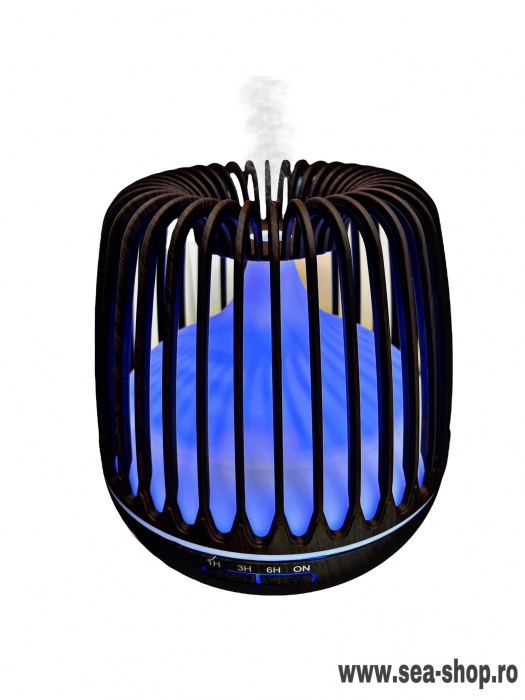 Umidificator si Difuzor Aroma Terapie cu lumina LED si telecomanda, 500 ml [2]