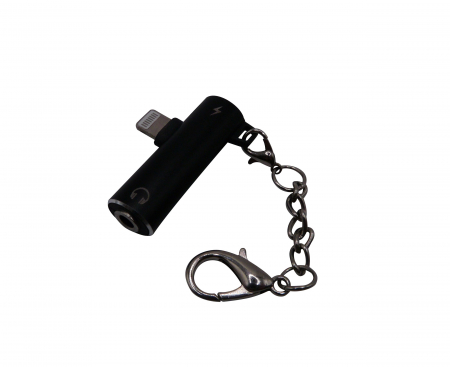 Toate Produsele - Adaptor Spliter iPhone lightning cu jack 3,5mm si breloc