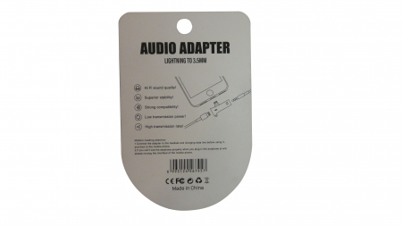 Adaptor Spliter iPhone lightning cu jack 3,5mm si breloc [1]