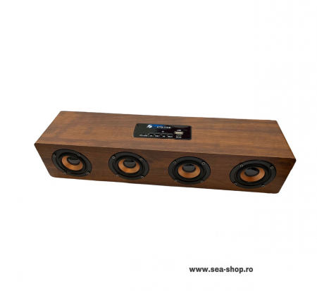 Boxa Portabila Bluetooth KTS-1108, culoare lemn maro [2]