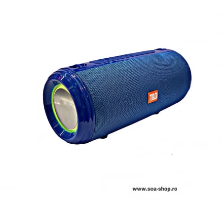 Toate Produsele - Boxa Portabila Bluetooth T&G 537 cu LED si curea, culoare albastru