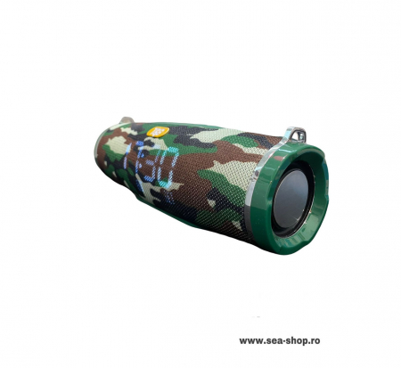 Ceasuri Digitale si Radio - Boxă Portabilă T&G 176 cu Bluetooth și Ceas, afisaj LED, culoare camuflaj
