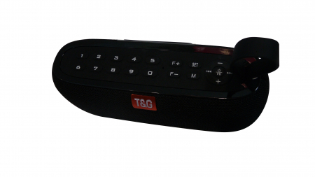 Boxă Portabilă Bluetooth cu Ceas, Termometru si Radio FM, Negru [3]