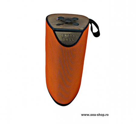 Boxa Portabila Wireless cu Bluetooth si Extra Bass, model GT 111, culoare portocaliu [2]