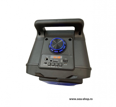 Boxa Portabila tip Troller 6,5 inch, cu lumini albastre, microfon, telecomanda si maner [3]