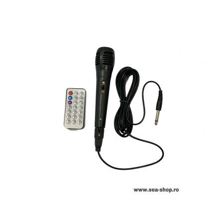 Boxa Portabila tip Troller 6,5 inch, cu lumini albastre, microfon, telecomanda si maner [4]