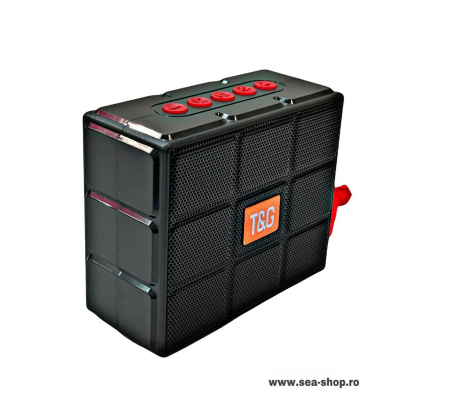 Toate Produsele - Mini Boxa Portabila Wireless cu Bluetooth si LED colorat, TG 311, Negru