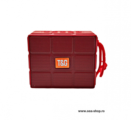 Toate Produsele - Mini Boxa Portabila Wireless cu Bluetooth si LED colorat, TG 311, Rosu