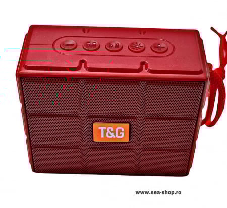 Mini Boxa Portabila Wireless cu Bluetooth si LED colorat, TG 311, Rosu [2]