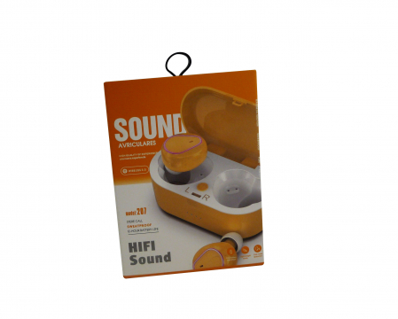 Casti HiFi wireless cu caseta si contact magnetic, alb, model 205 [2]