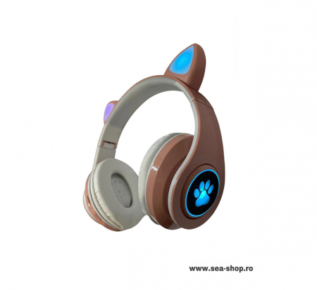 Casti Wireless CATS cu lumini RGB, roz [1]
