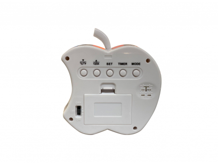 Ceas digital cu alarma, termometru, calendar, Mar alb [1]