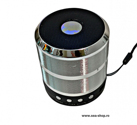 Mini boxa portabila cu Bluetooth si HandsFree, argintiu [2]