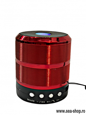 Toate Produsele - Mini boxa portabila cu Bluetooth si HandsFree, rosu