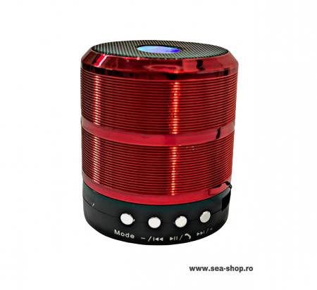 Mini boxa portabila cu Bluetooth si HandsFree, rosu [1]