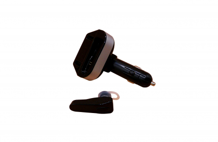 Aparate digitale - Modulator auto bluetooth, cu casca si 2 port USB, FM/MP3, handsfree