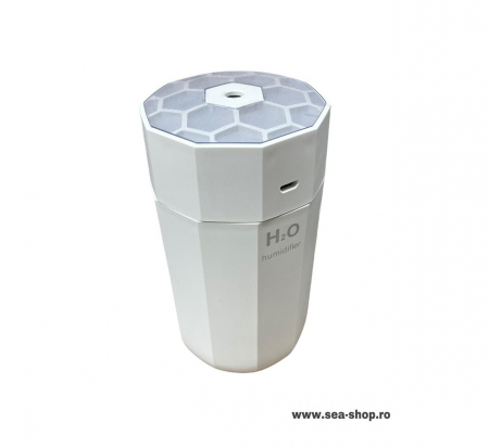 Difuzoare si Esente Aromaterapie - Umidificator aer si Difuzor AromaTerapie H2O, 250ml, joc de lumini colorate, alb