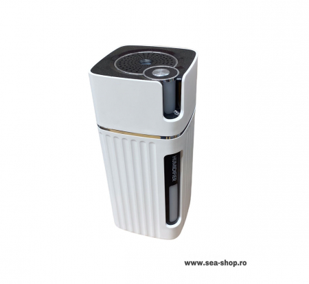 Umidificator Ultrasonic Cube si Difuzor AromaTerapie, culoare Alb, 300 ml [2]