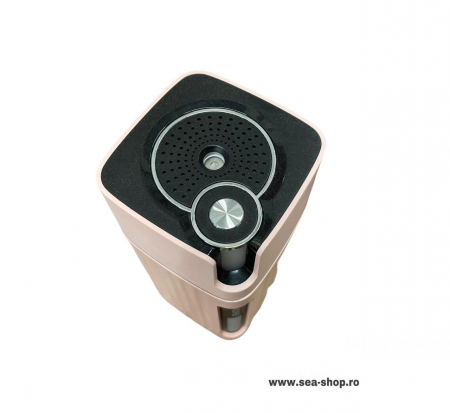 Umidificator Ultrasonic Cube si Difuzor AromaTerapie, culoare Alb, 300 ml [1]