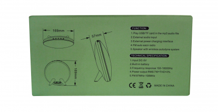 Boxa Portabila Wireless WS-1625 cu bluetooth, culoare verde [2]
